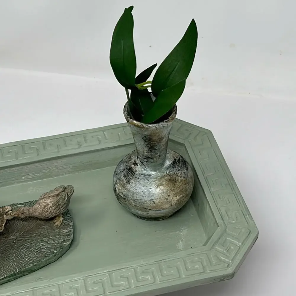 3 Piece Green Tray Farmhouse Vignette